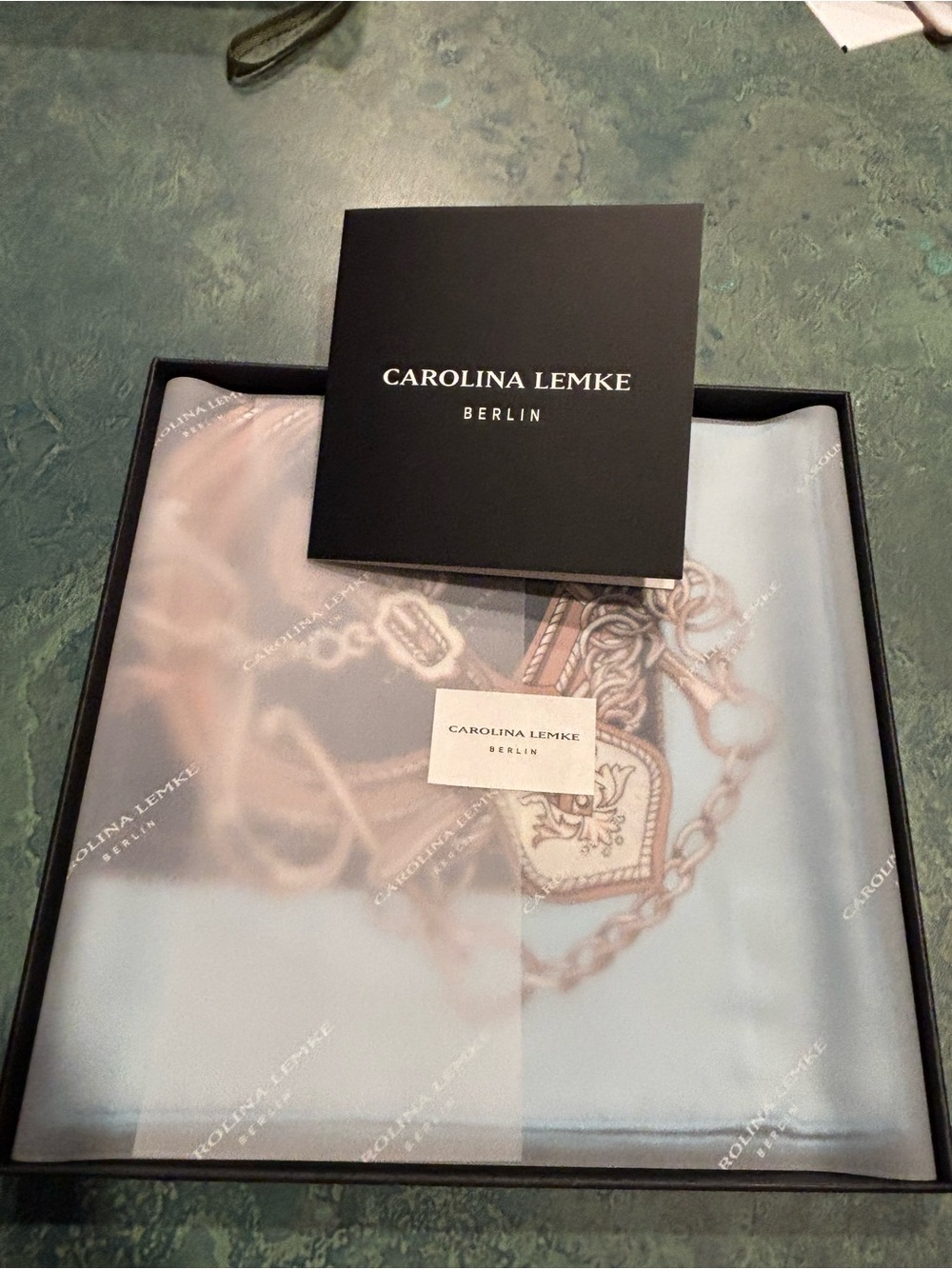 BNWT Carolina Lemke silk scarf